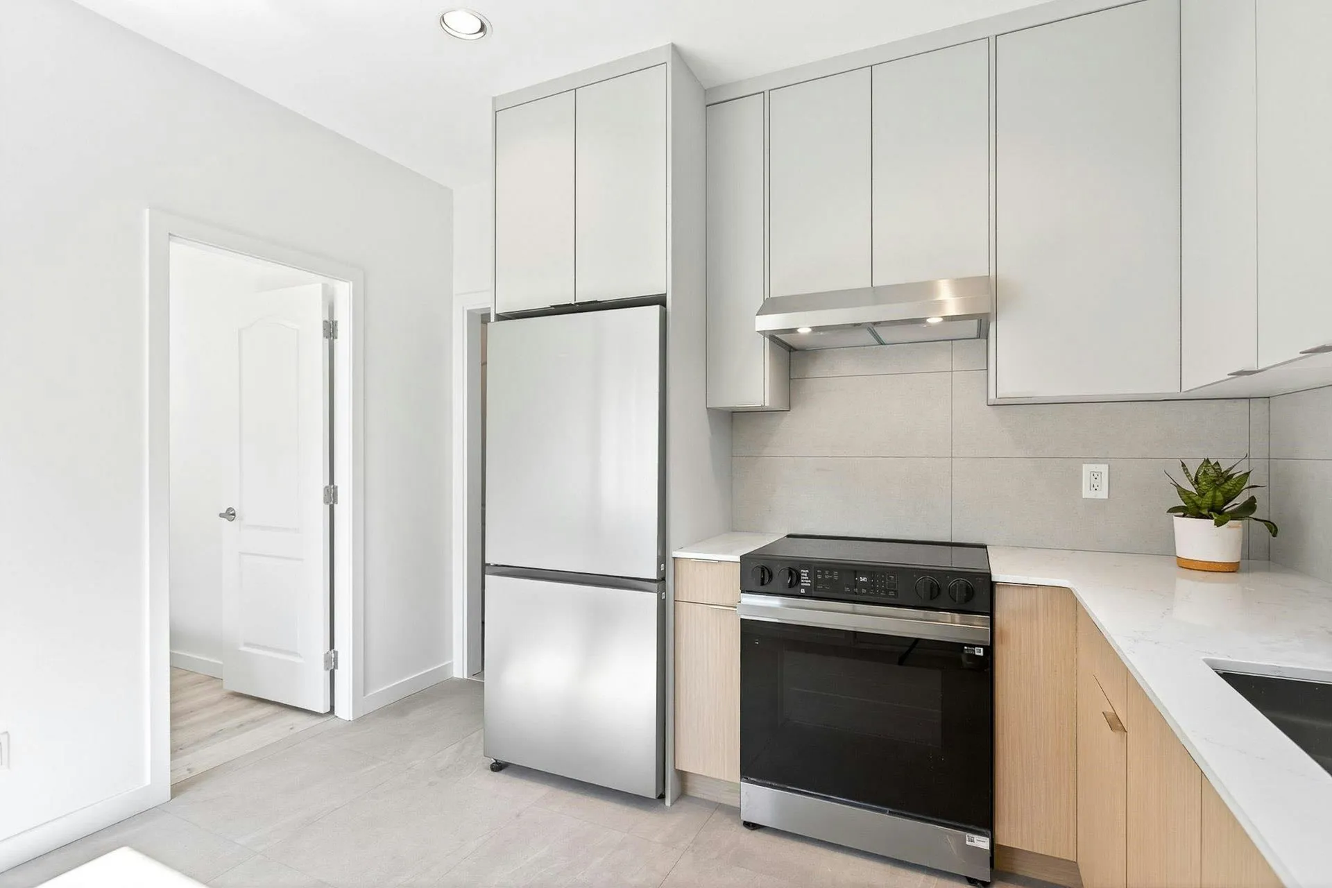 Warm Grey Flat-Panel Kitchen — detail view 4