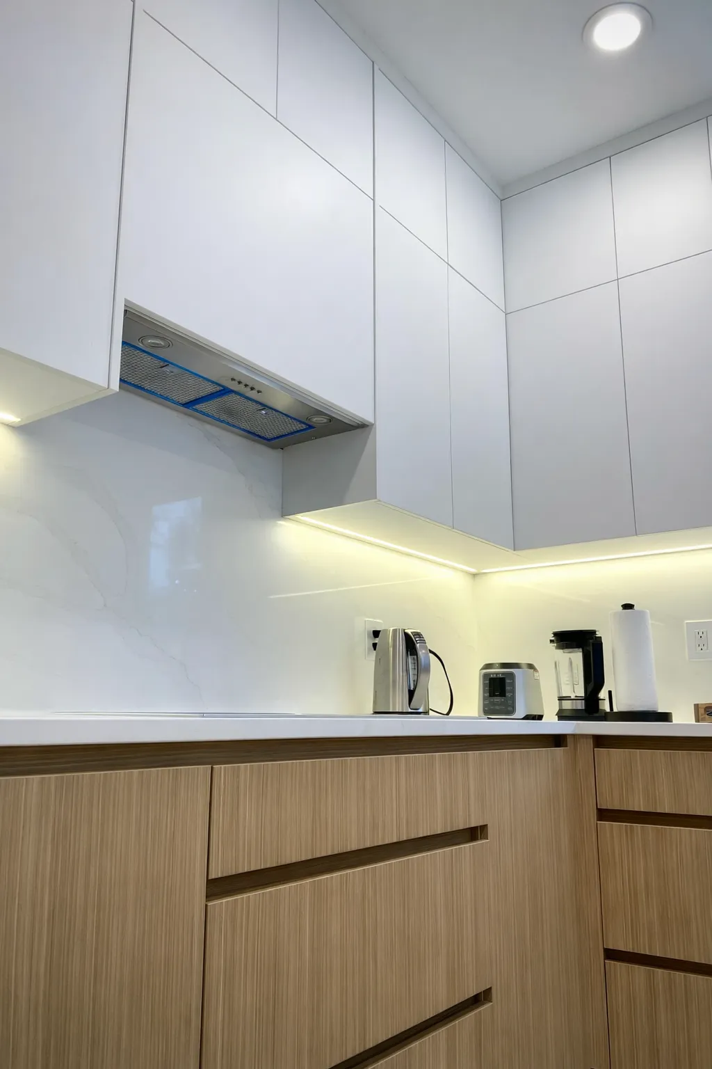 Two-Tone Oak Minimalist Kitchen — detail view 4